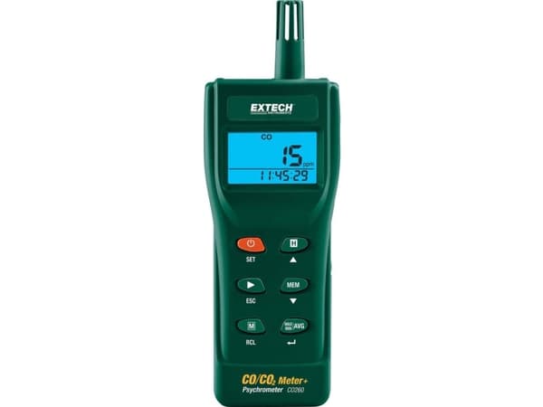Extech CO260 Kuldioxid-måleapparat 0 - 9999 ppm
