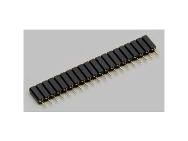 Conrad TC-2506461, 1 x 36-nastainen, musta, uros, suora, kestomuovi, kultainen