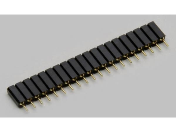 Conrad TC-2506461, 1 x 36-nastainen, musta, uros, suora, kestomuovi, kultainen