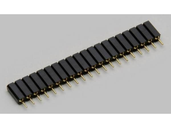 Conrad TC-2506461, 1 x 36-nastainen, musta, uros, suora, kestomuovi, kultainen
