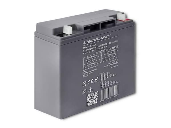 Qoltec - UPS-batteri - 1 x batteri - blysyre - 17 Ah