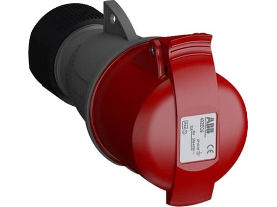 ABB 2CMA102051R1000, 3P+N+E, Punainen, IP44, 346 - 415 V, 32 A, 79 mm
