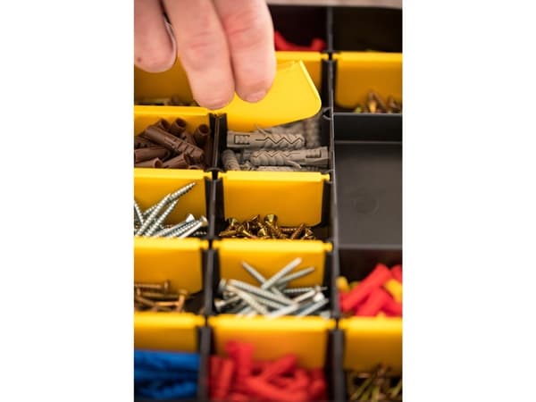 Stanley STST81680-1, Förvaringslåda, Svart, Gul, Rektangulär, Polypropylen (PP), Polykarbonat, Vit