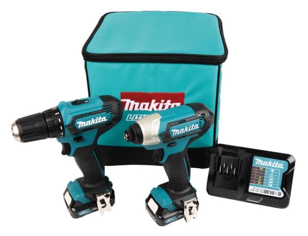 Makita CLX224A, Trådløs kombidrill, Trådløs skrutrekker, Sort, Grønn, 30 Nm, 450 RPM, 1700 RPM, 70 dB