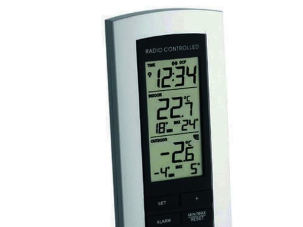 Technoline WS 9140-IT, Musta, Hopea, AA, 39 x 21 x 128 mm, 73 x 26 x 169 mm