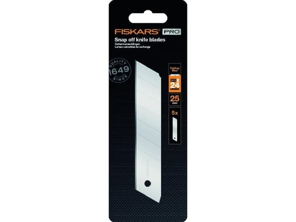 Fiskars carbonMax blade t/universalkniv knæk-blade 25mm 5 stk.