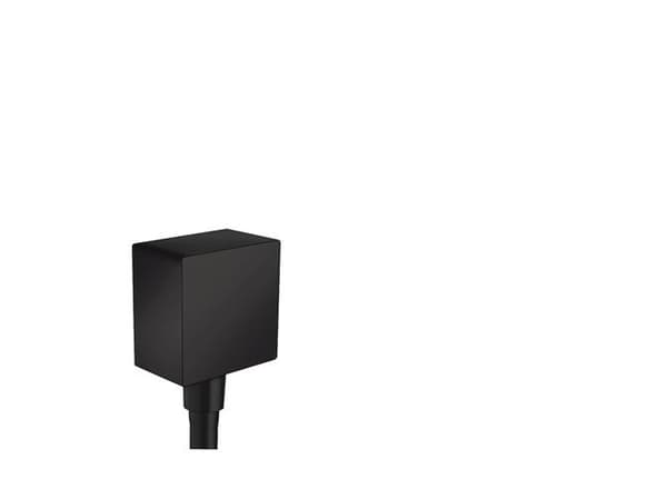 HG FixFit Square slangmunstycke - med backventil, Matt svart