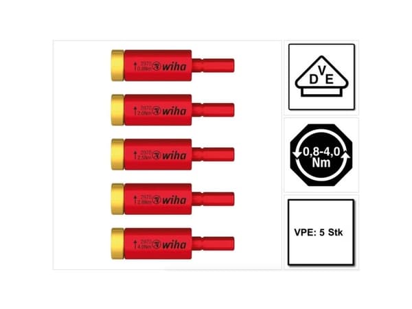 Wiha 41479, 5 stykker, Torq-Set, 4 Nm, 168 g