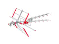 Pikkukuva 3 / 5: TV-antenni DVB-T Maclean MCTV-855 EXTERNAL , Combo UHF VHF passiivinen max 100dBµV, Lte suodatin