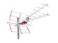 Pikkukuva 1 / 5: TV-antenni DVB-T Maclean MCTV-855 EXTERNAL , Combo UHF VHF passiivinen max 100dBµV, Lte suodatin