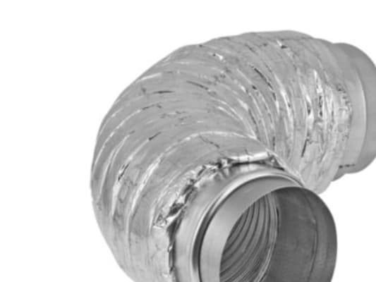 äänenvaimennin Ø125 - Pituus 1000 mm, 50 mm eristetty pistorasia liitäntää varten.