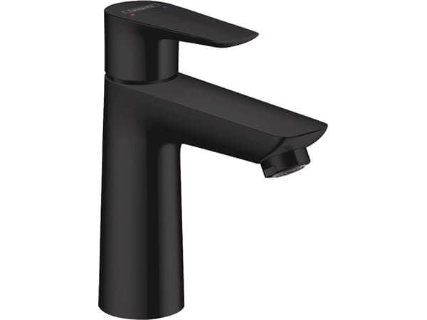 hansGrohe Talis E 110 håndvaskarmatur m/løft-op bundventil, mat sort