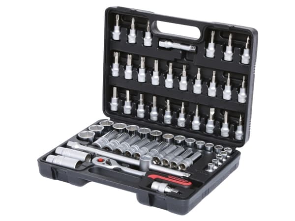 KS Tools 911.0661, Skiftnyckelsats, 3/8", 61 huvud(er), Krom vanadium stål, 4,2 kg