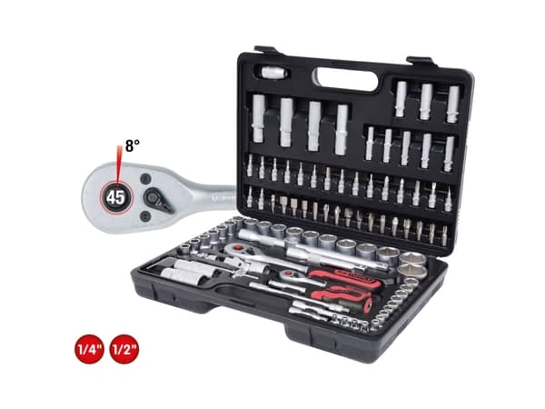 KS Tools 917.0796, Støpselsett, 96 hoder, Kromvanadiumstål, 6,3 kg