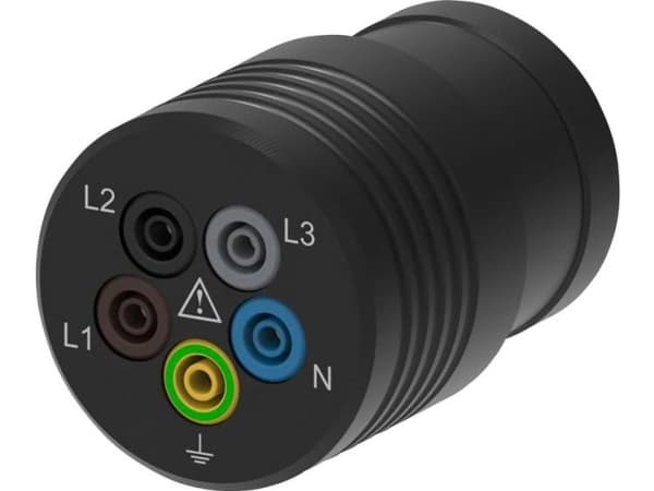 Schützinger SA 8713 Mätadapter CEE-kontakt 32 A 5-polig - uttag 4 mm beröringssäker Svart
