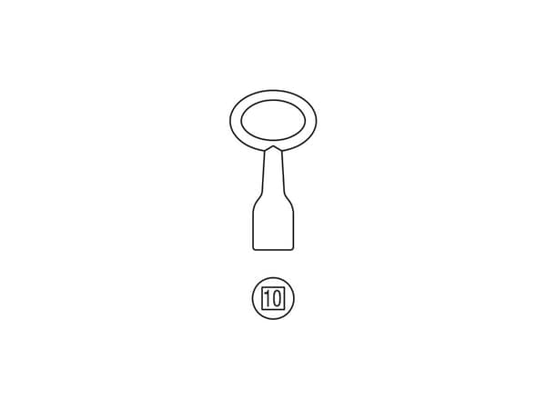 BASI 301V-10, Metallinen, 1 jalkoja, 1 pää(t), Neliö, 10 mm, 41 g