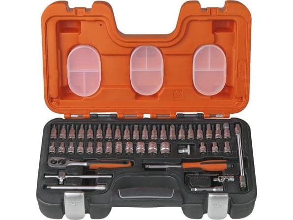Bahco S460, Pistorasiasarja, 1/4", Metrinen, 12 pää(t), 4,4.5,5,5.5,6,7,8,9,10,11,12,13 mm, Terästä