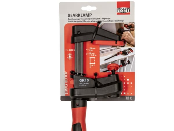 BESSEY GearKlamp GK - Skrutvinge - maks. åpning: 152 mm