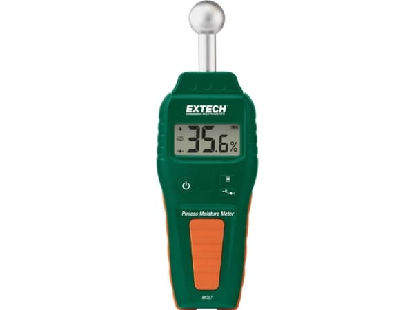 Extech MO57 Materialfuktmätare; Mätområde byggnadsfukt (intervall) 0,1 till 99,9 % vol Mätområde träfukt (intervall) 0,1 till 99,9 % vol