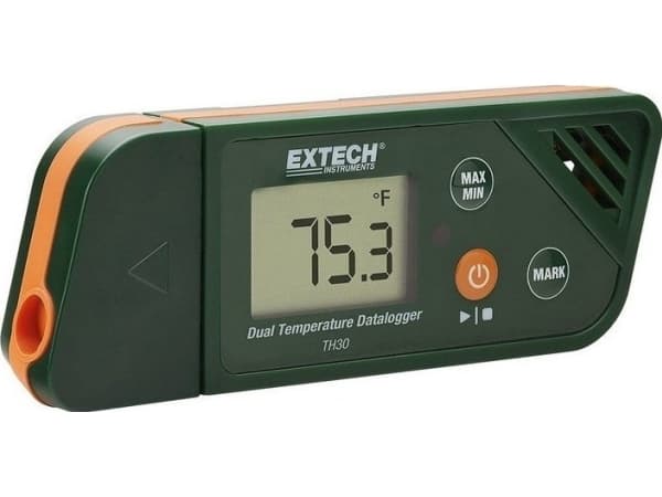 Extech TH30 TH30 TH30 lämpötilan mittauslaite Mål Temperature -30 til +70 °C PDF-funktion