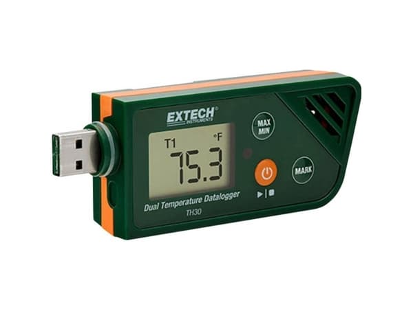 Extech TH30 TH30 TH30 lämpötilan mittauslaite Mål Temperature -30 til +70 °C PDF-funktion