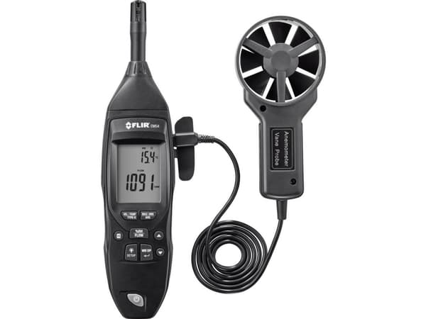 FLIR EM54 Anemometer 0.4 til 30 m/s med temperaturmålefunktion, Magnet-vingehjul, Ekstern sensor