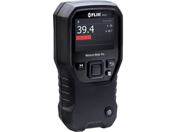FLIR profesjonell fuktmåler Materialfuktighetsmåler Måleområde byggfuktighet (område) 0 til 20 % vol Måleområde trefuktighet (område) 7 til 100 % vol