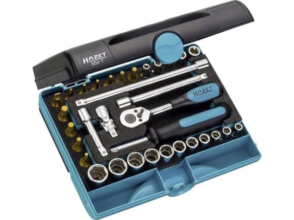 HAZET 854T, Pistorasiasarja, 1/4", Metrinen/brittiläinen, 33 pää(t), 6.3 mm, 1/4"