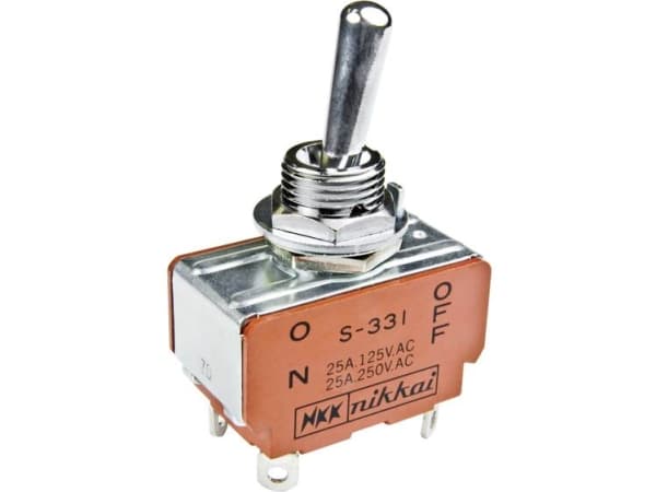 NKK Strömbrytare S338 Vippbrytare 125 V/AC 15 A 2 x (On)/Off/(On) Tryckknapp/0/tryckknapp 1 st