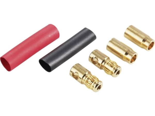 Schnepp DS 6 Bananstik Stik, lige, Tilslutning, lige Stift-diameter: 6 mm Rød, Sort 1 stk
