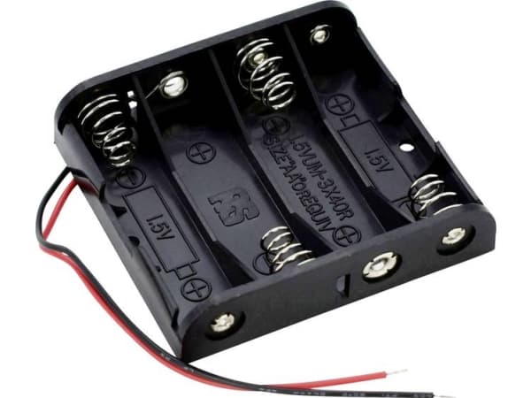 Takachi SN34 Batteriholder 4 R6 (AA) Kabel (L x B x H) 61.9 x 57.2 x 15 mm