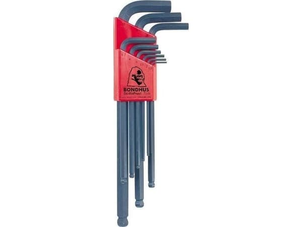 Bondhus® kuusikulmainen hylsysarja BLX 9 M kuulalla, metrinen 1,5-2-2,5-3-4-5-5-6-8-10mm