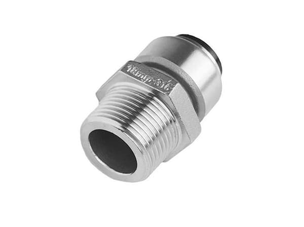 Roth overgang rustfri stål 18 mm x 34" nippel 18 mm x 34" nippel