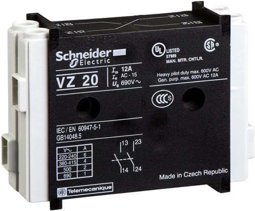 Hjälpkontakt VZ-20 2 ändar