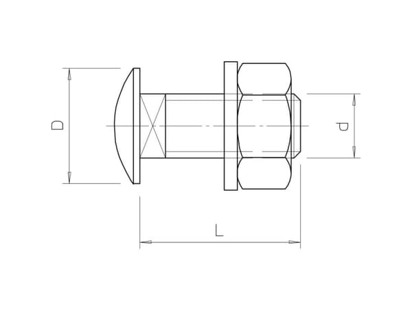 OBO Bettermann FRS 8X20 F 6406971 Runde, flade skruer 8 mm 20 mm Stål Varmegalvaniseret 50 stk
