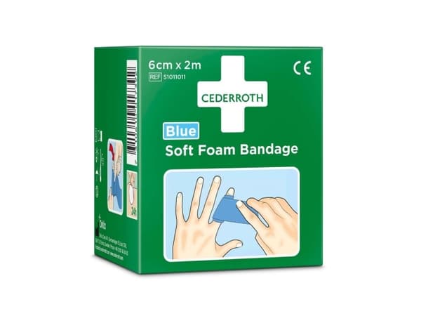 Cederroth Soft Foam bandage blå 6x200cm