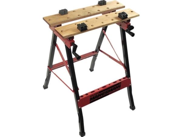 BRÜDER MANNESMANN arbeidsbenk, sammenleggbar (H) 790 mm arbeidsflate med forvrengningsfrie MDF-plater, slitesterk - 1 stk (M7000)