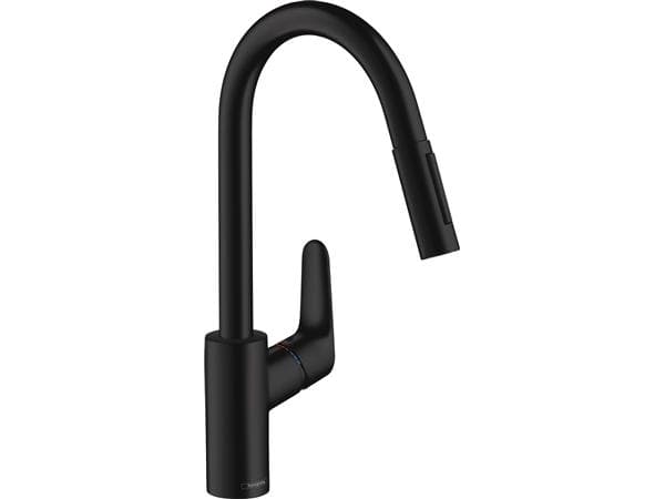 hansGrohe Focus M41 køkkenarmatur 240 med udtræk 2jet mat sort