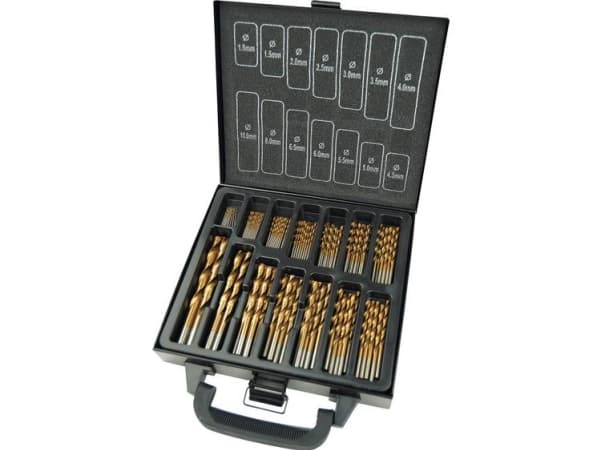 Brüder Mannesmann M54399 HSS Metal-spiralbor-sæt 99dele. TiN Cylinderskaft 1 Set