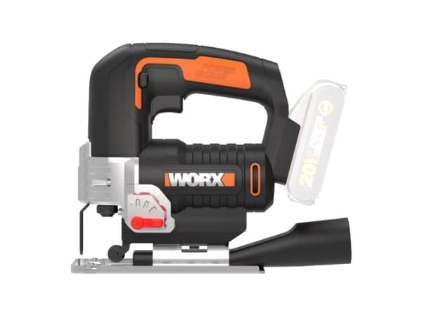 WORX WX543, Kaarikahva, Musta, Oranssi, 45°, 0 - 45°, Harjattu, 2600 spm