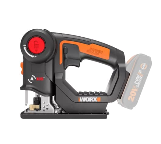 WORX WX550.9, topphandtag, svart, orange, borstad, 3000 spm, 10 cm, 7,6 cm