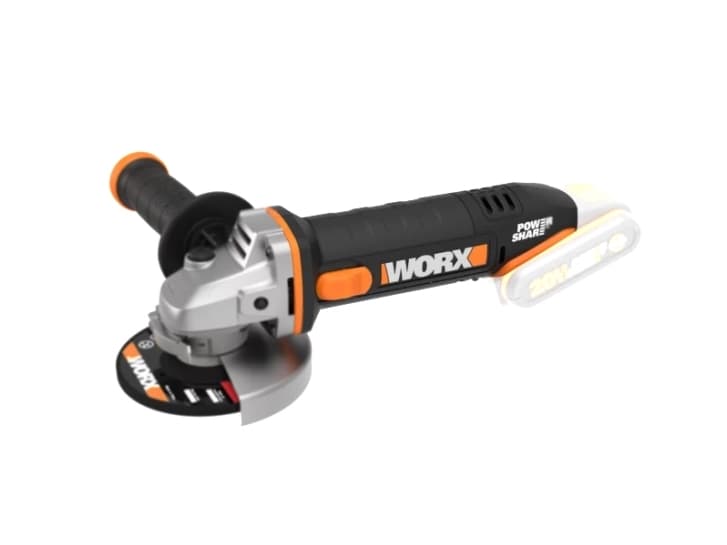 WORX WX800, 8600 RPM, 11,5 cm, Batteri, 1,54 kg, Borstförsedd motor