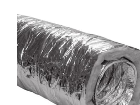 lydflex slange Ø160 - med dampspære og 50 mm isolering L: 10 mtr.