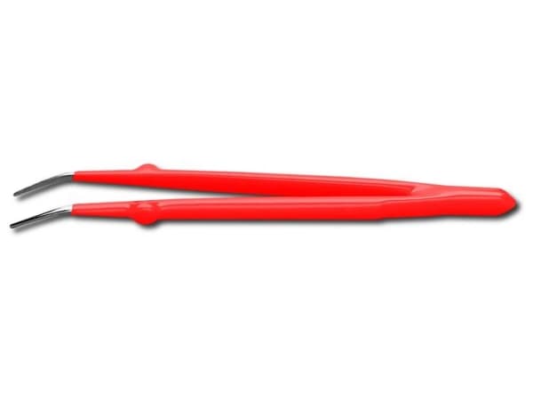 Donau Elektronik PZ28 Isoleret pincet Halvspids, bøjet 160 mm