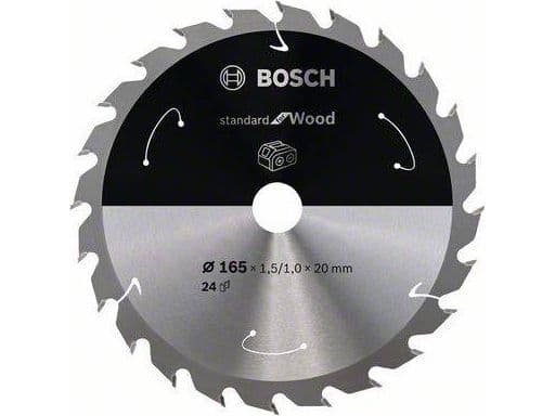 Bosch RUNDSAVKLINGE ACCU STD TRÆ 165X20MM 24T