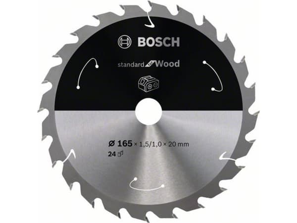 Bosch RUNDSAVKLINGE ACCU STD TRÆ 165X20MM 24T