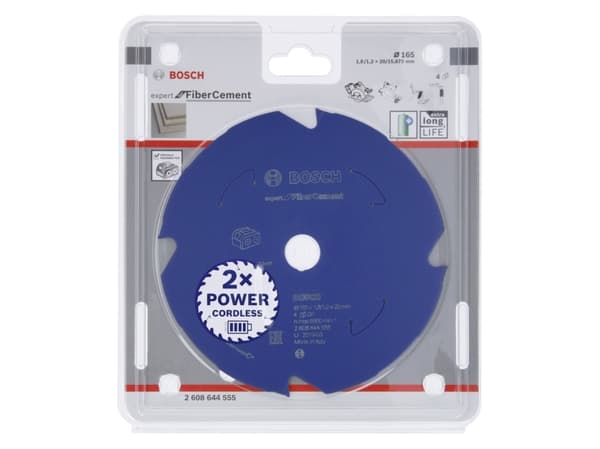 Bosch ROUND SAVKL EXP ACCU FIBERCEM 165X20MM 4T 4T
