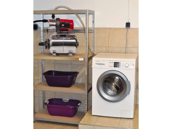 Einhell GC-WW 1250 NN, Paineenkorotus pumppu, 1200 W, AC, 5 bar, 5000 l/h, Punainen, Ruostumaton teräs