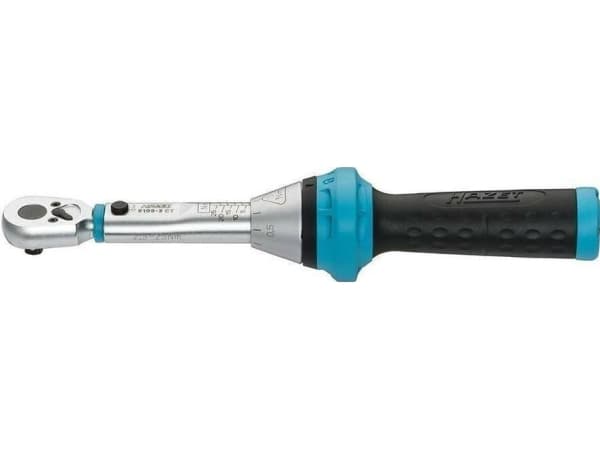 HAZET 5108-3CT, Momentnyckel med klick, Mekanisk, 1/4", 2,5 - 25 nm, 3%, Svart, Blå