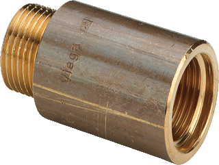 hanan jatke 1/2x65mm - 1/2x65 mm raakamessinki